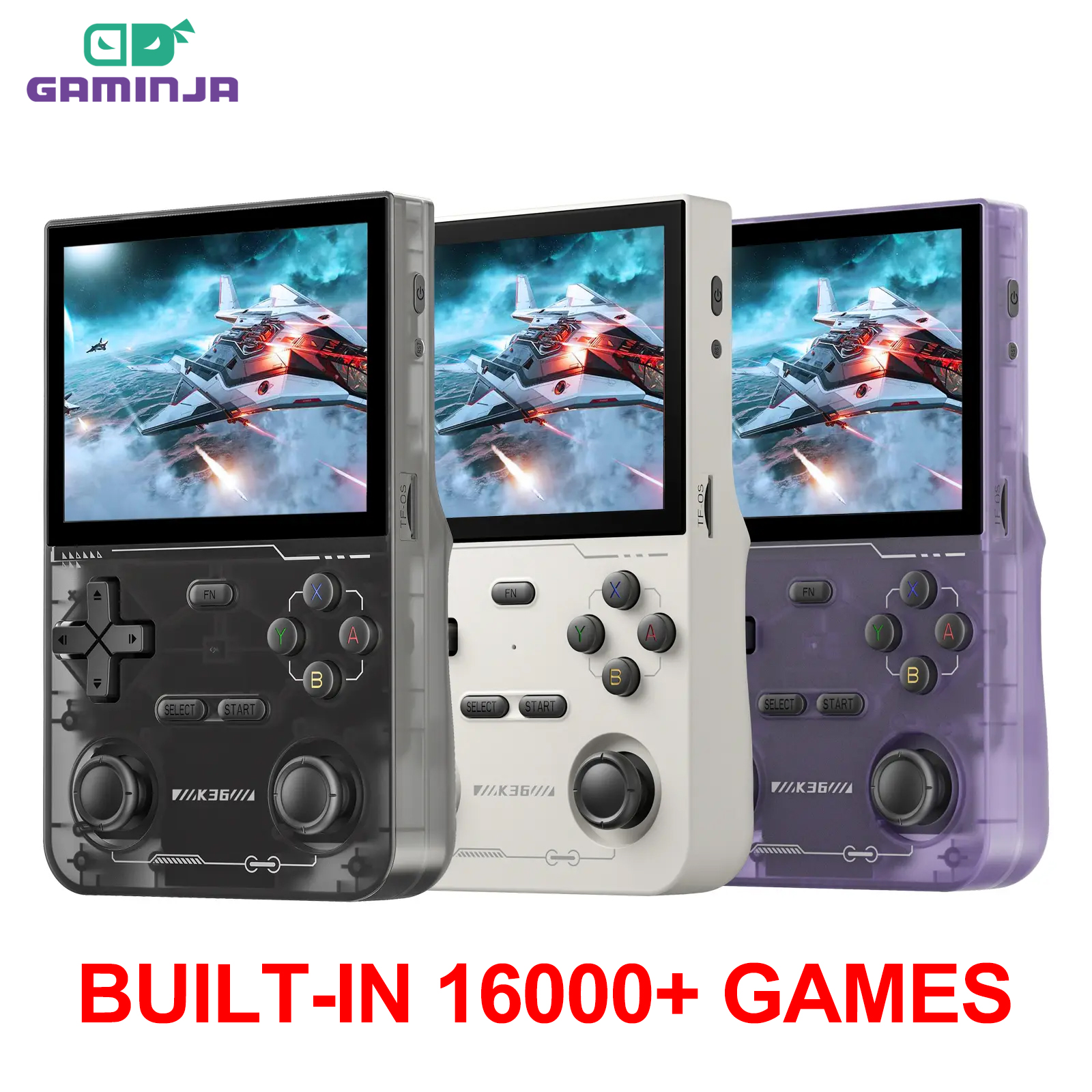 Gaming Console K36 - GAMINJA K36 3.5Inch IPS Screen Handheld