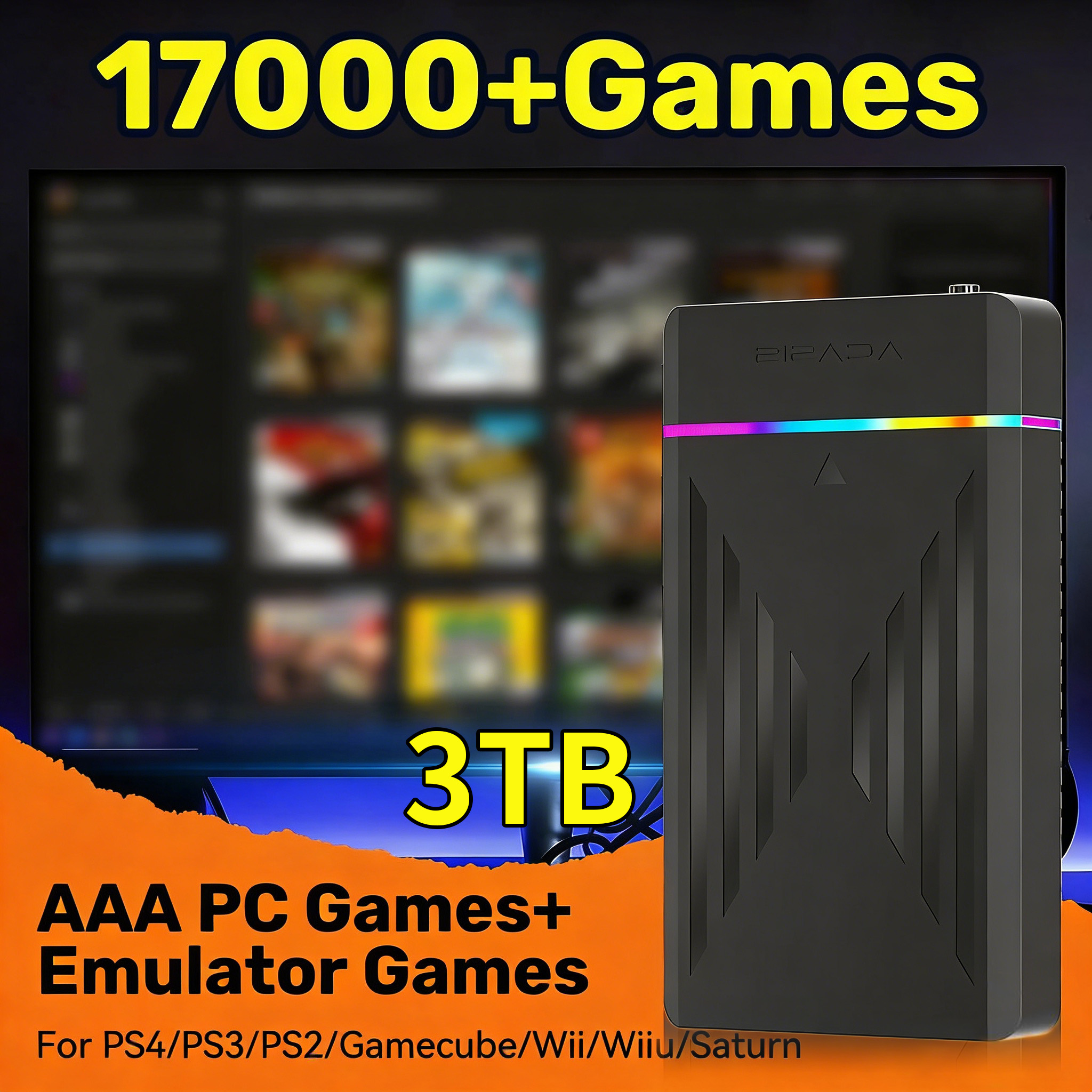 Portable 3TB Gaming HDD Video  - Gaming Console In Chinese recensie en prijs