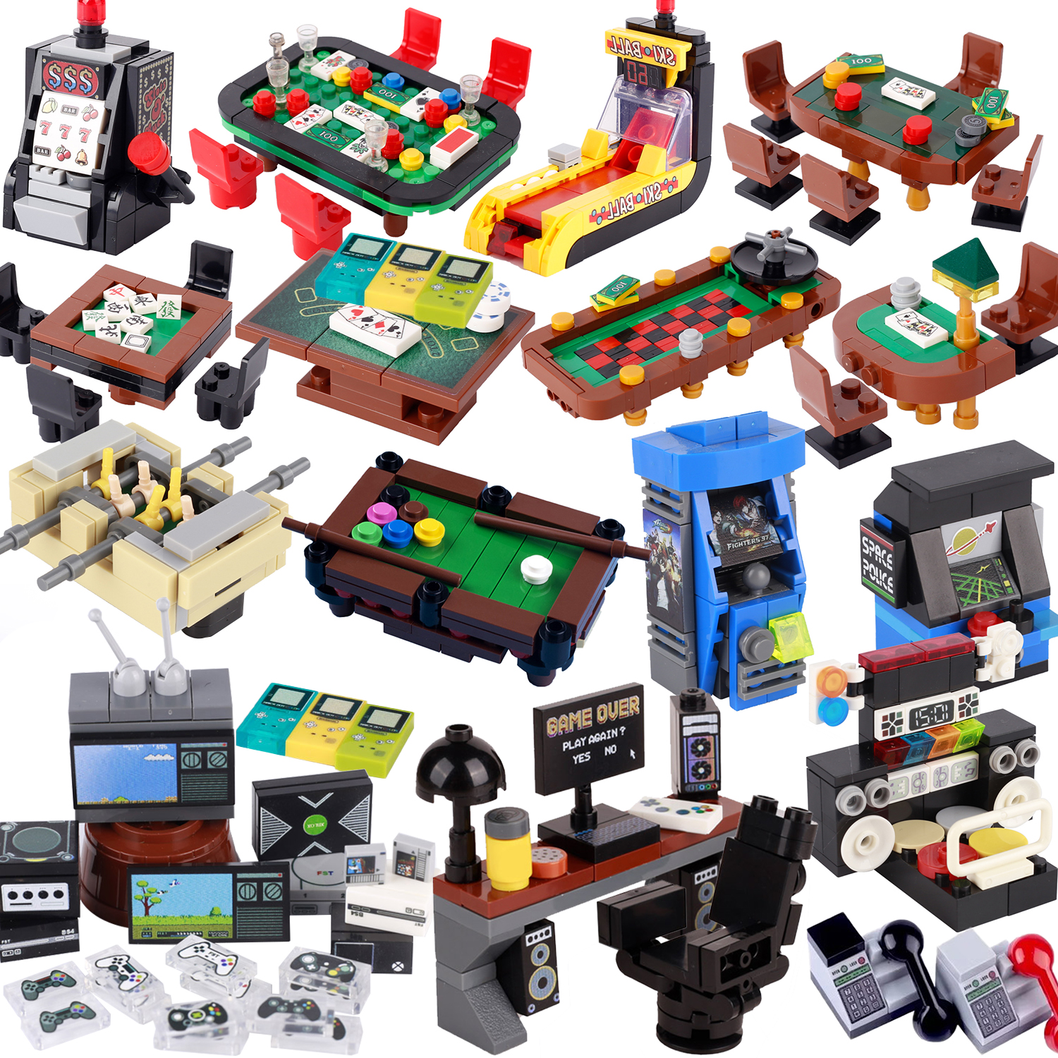 MOC City Poker Table Slots Ski - Gaming Console Lego recensie en prijs