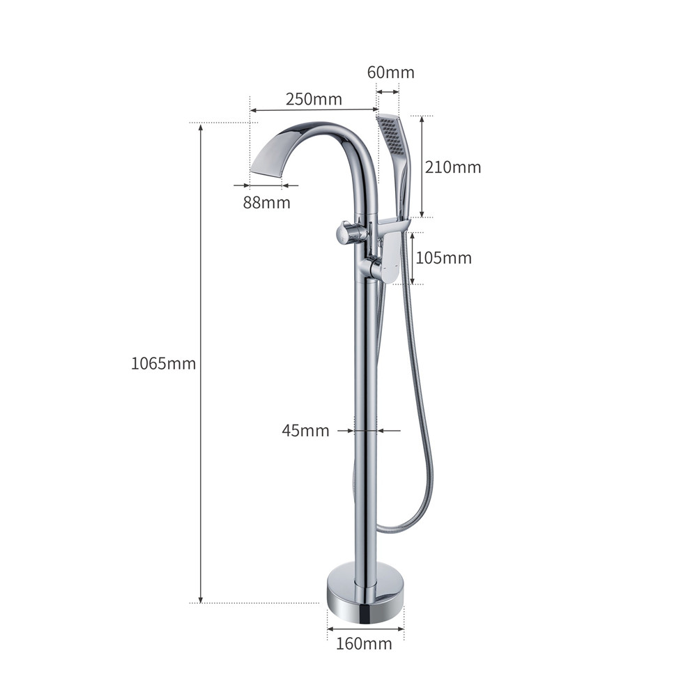 Brushed Rose Gold Bathtub Fauc - Controller Stand Holder recensie en prijs